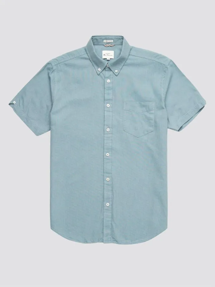 Ben Sherman Short Sleeve Shirts Men Signature Organic ShortSleeve Oxford Shirt 8211 Blue Shadow Ben Sherman Short Sleeve Shirts Men Signature Organic ShortSleeve Oxford Shirt 8211 Blue Shadow