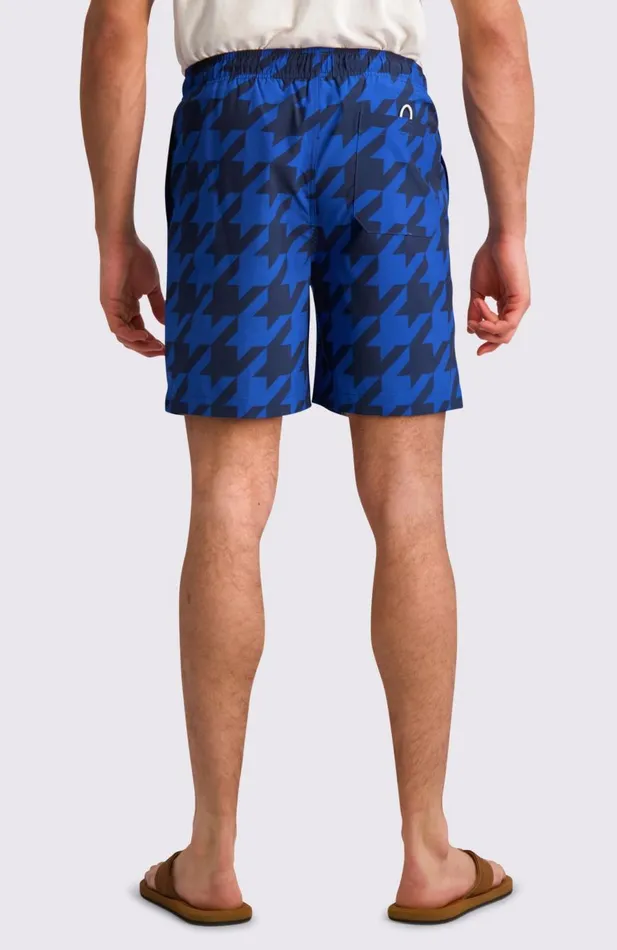Ben Sherman Shorts Men Houndstooth Print Swim Trunks
