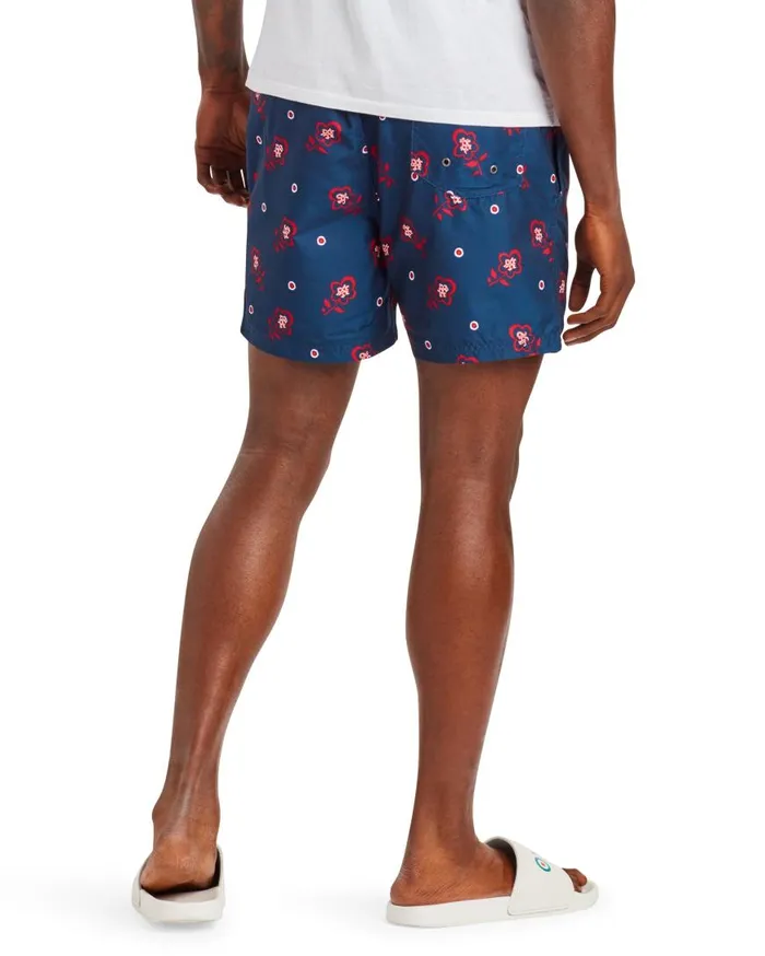 Ben Sherman Shorts Men Turquoise Bay Floral Print Swim Short 8211 Navy