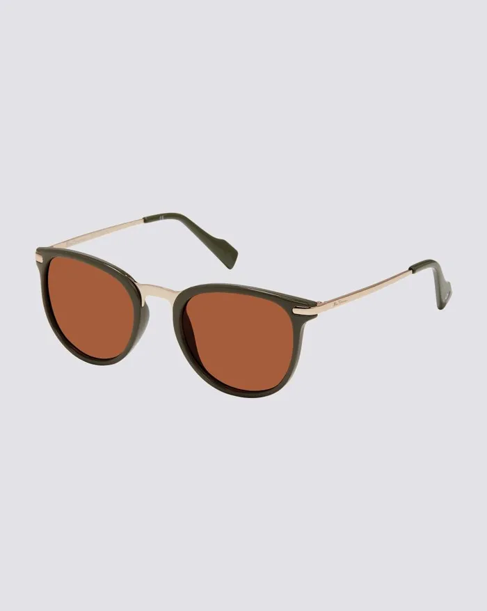 Ben Sherman Sunglasses Men Hugo Polarized EcoGreen Sunglasses 8211 OliveBrown