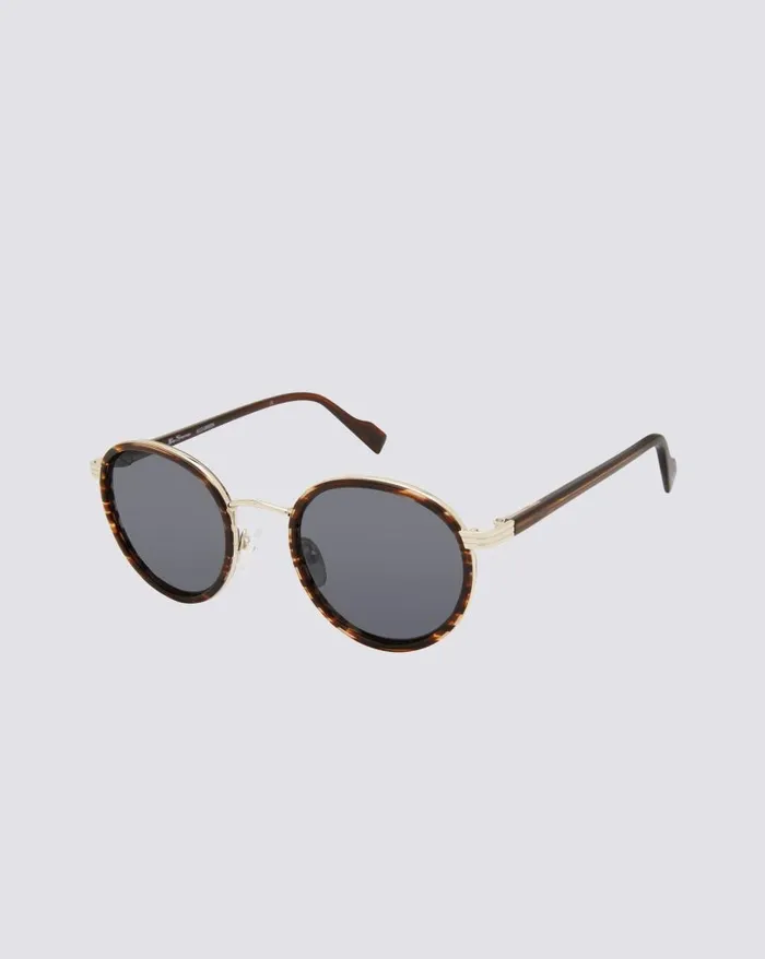 Ben Sherman Sunglasses Men Manchester Polarized Round Eco Sunglasses 8211 Tortoise