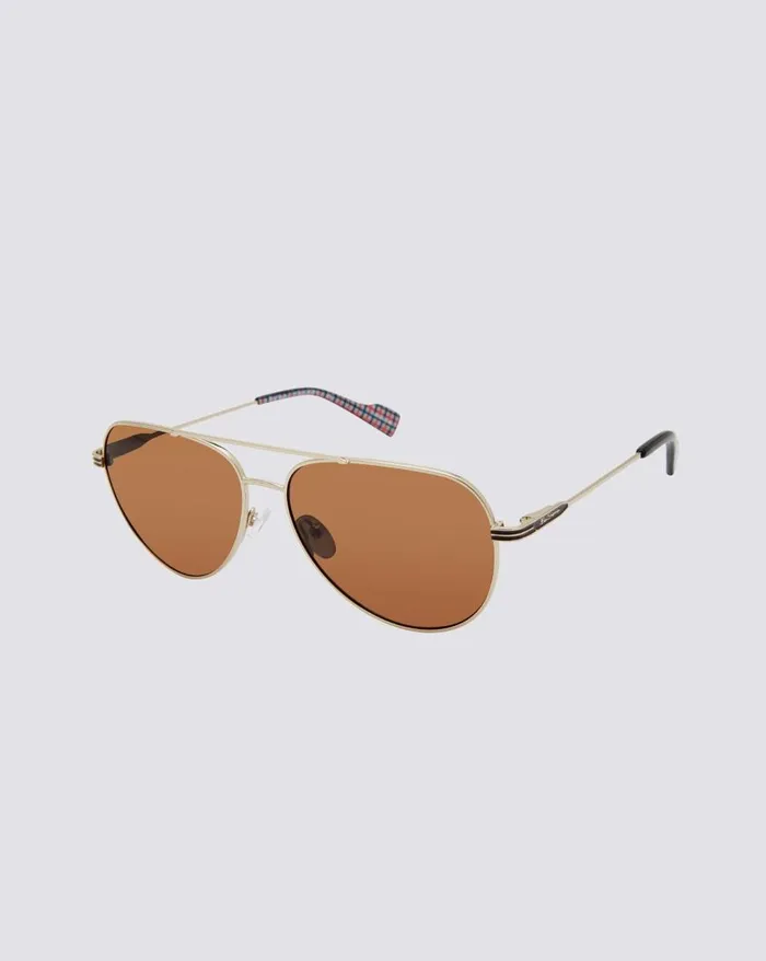 Ben Sherman Sunglasses Men Shaftesbury Polarized Oversized Aviator Eco Sunglasses 8211 Gold