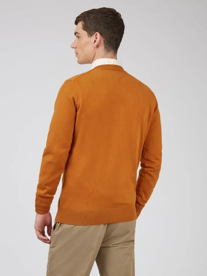 Ben Sherman Sweaters and Knits Men Signature Knit Crewneck Sweater 8211 Ochre