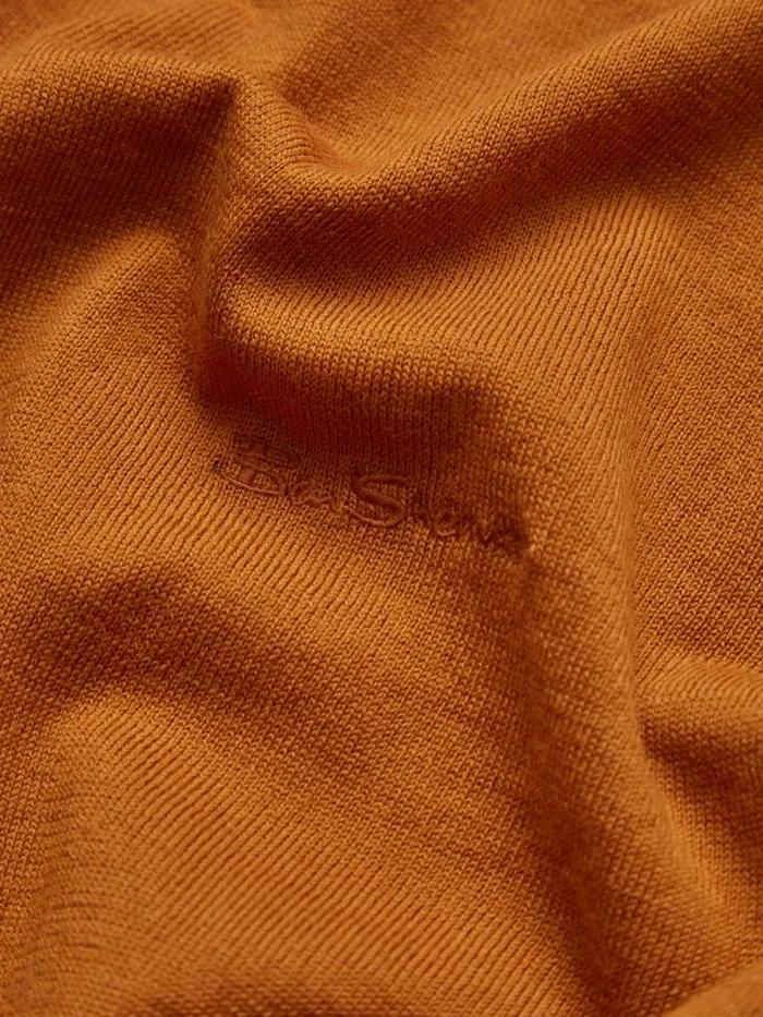 Ben Sherman Sweaters and Knits Men Signature Knit Crewneck Sweater 8211 Ochre