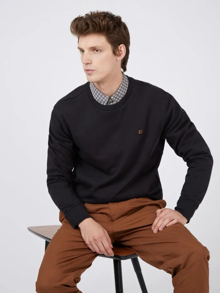 Ben Sherman Sweatshirts and Hoodies Men B By TricotLoopback Sweatshirt 8211 Black