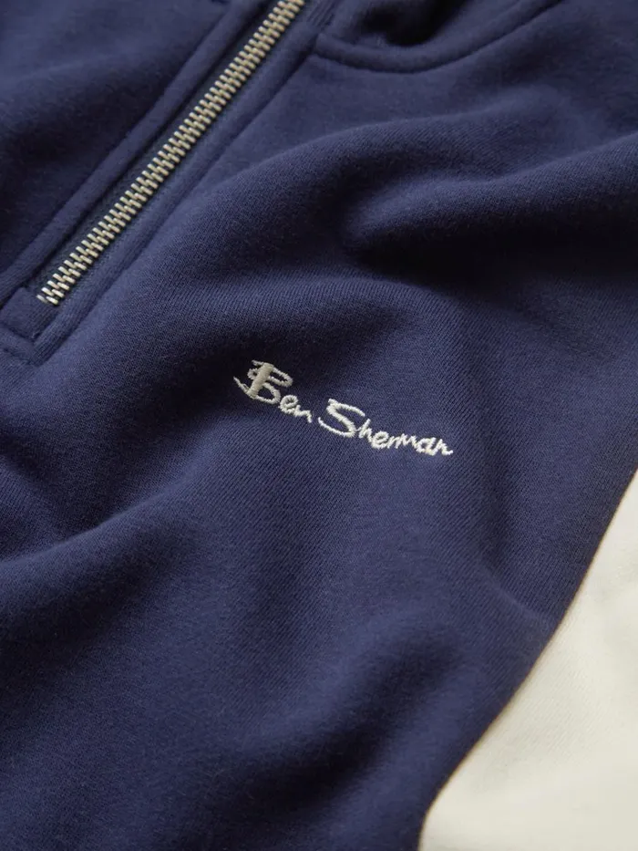Ben Sherman Sweatshirts and Hoodies Men Colorblock HalfZip Sport Sweatshirt