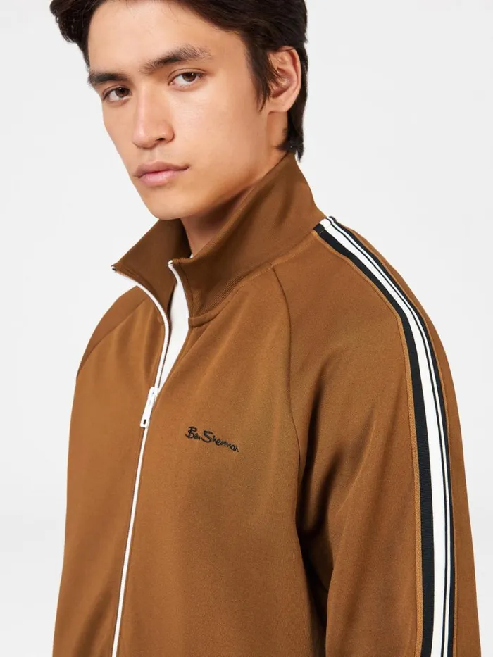 Ben Sherman Sweatshirts and Hoodies Men Signature House Taped Track Jacket 8211 Ginger Ben Sherman Sweatshirts and Hoodies Men Signature House Taped Track Jacket 8211 Ginger