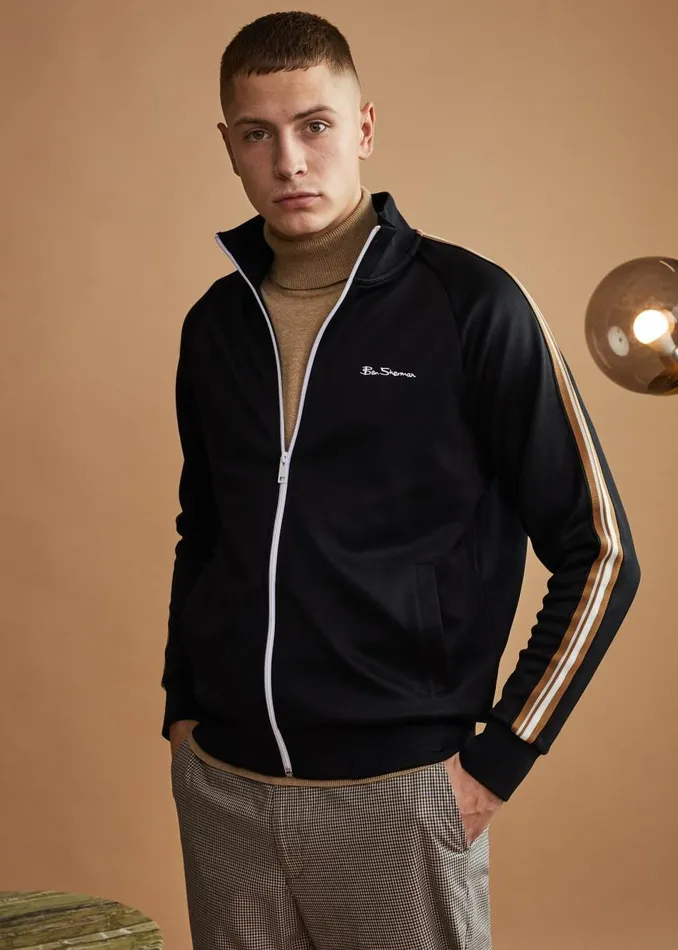 Ben Sherman Sweatshirts and Hoodies Men Signature ZipThrough Track Jacket 8211 Black