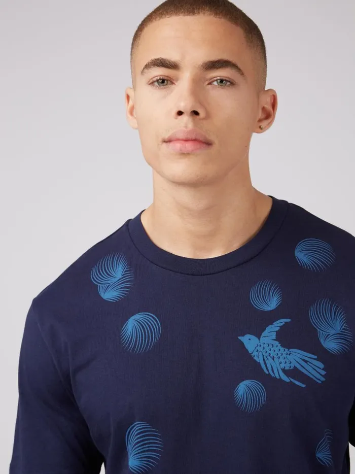 Ben Sherman TShirts and Graphic Tees Men B By Bird Graphic Tee 8211 Marine