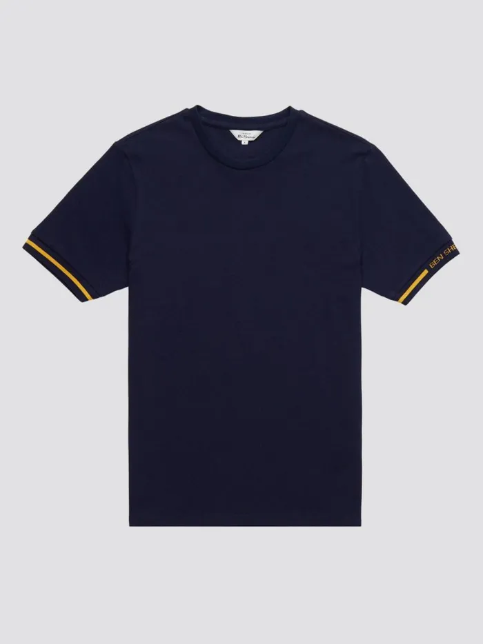 Ben Sherman TShirts and Graphic Tees Men Signature Cotton Embroidered Cuff Tee Ben Sherman TShirts and Graphic Tees Men Signature Cotton Embroidered Cuff Tee
