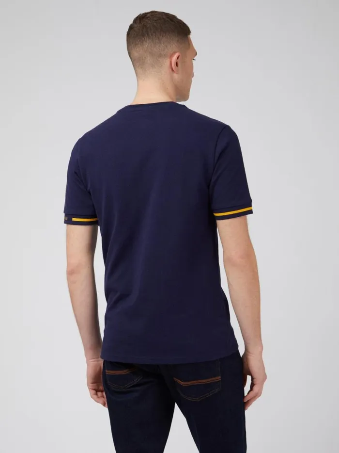 Ben Sherman TShirts and Graphic Tees Men Signature Cotton Embroidered Cuff Tee Ben Sherman TShirts and Graphic Tees Men Signature Cotton Embroidered Cuff Tee