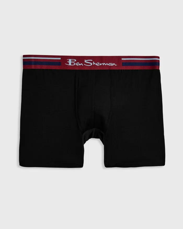 Ben Sherman Underwear Men 4Pack Microfiber Boxers 8211 RedBurgundyGreyBlack