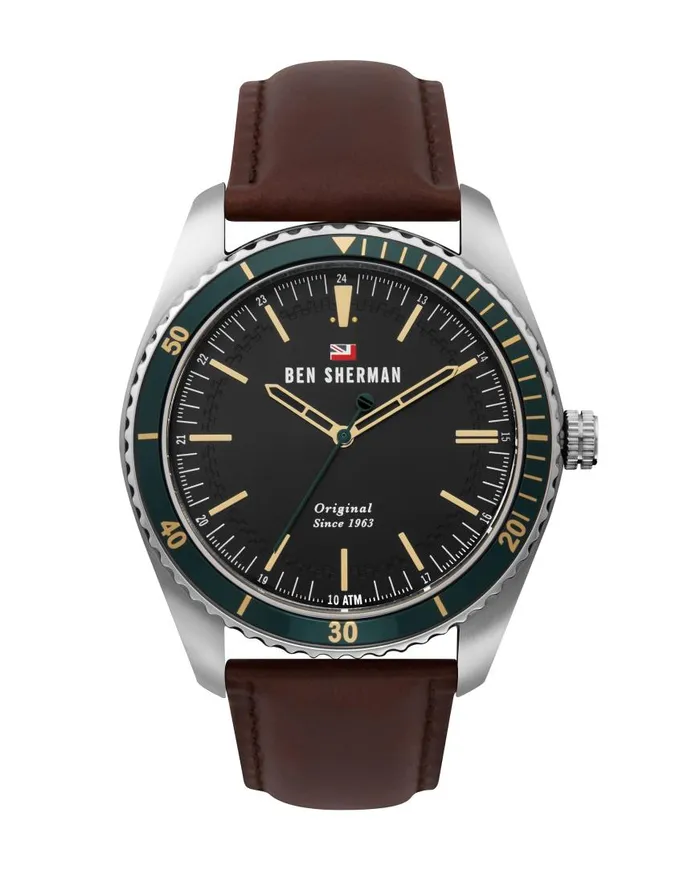 Ben Sherman Watches Men Ronnie Original Watch 8211 BrownBlackSilver