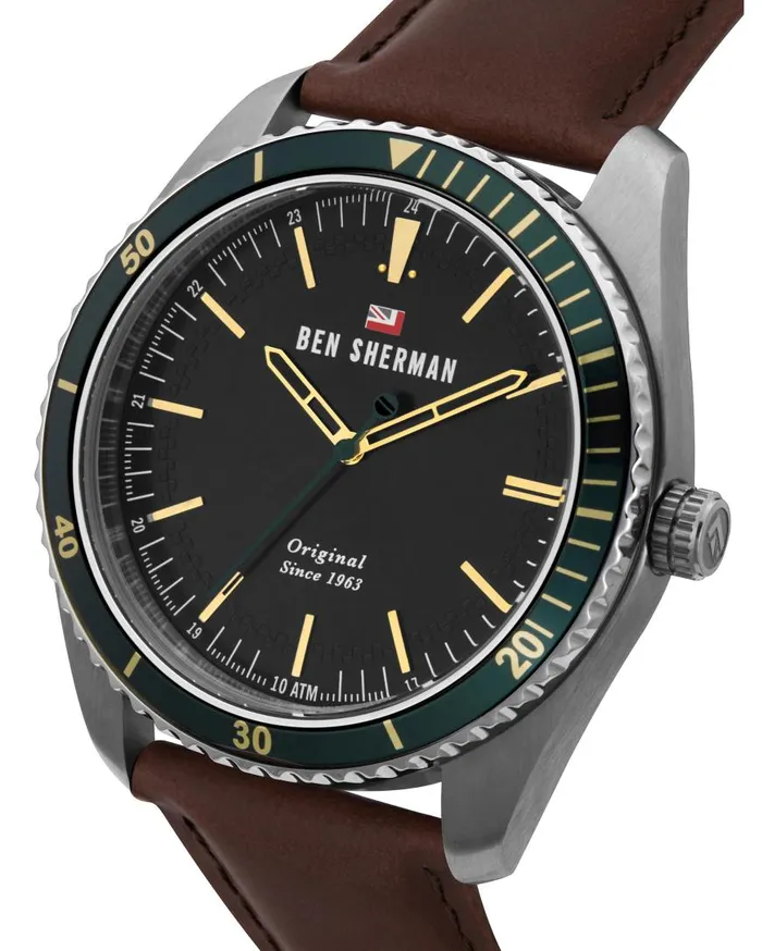 Ben Sherman Watches Men Ronnie Original Watch 8211 BrownBlackSilver