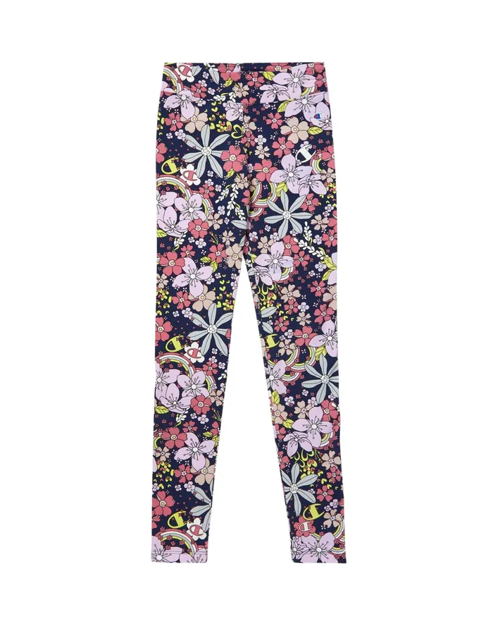 Big Girls Authentic Leggings Flash Floral 25034 Flash Floral Kids Champion Pants and Leggings