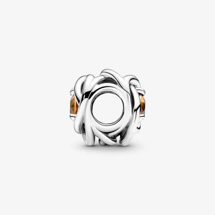 Birthstone Charms Women Pandora November Birthstone Eternity Circle Charm Yellow