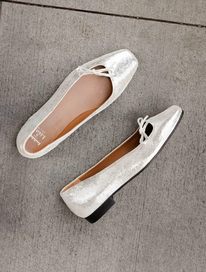 Bobbies Ballet Flats Carry Silver Meanders 8211 Women