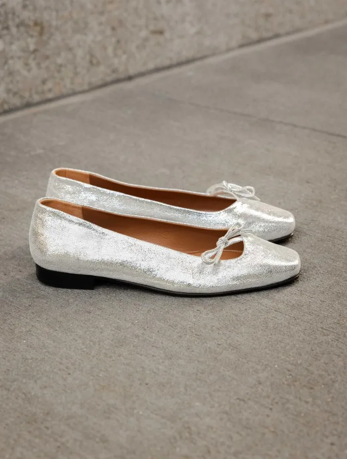 Bobbies Ballet Flats Carry Silver Meanders 8211 Women