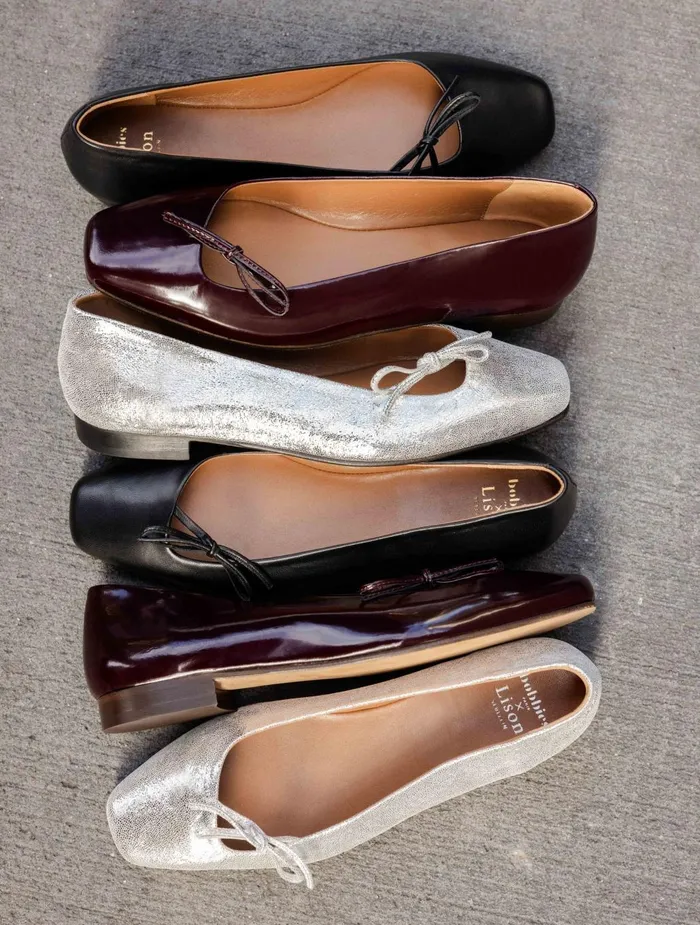 Bobbies Ballet Flats Carry Silver Meanders 8211 Women