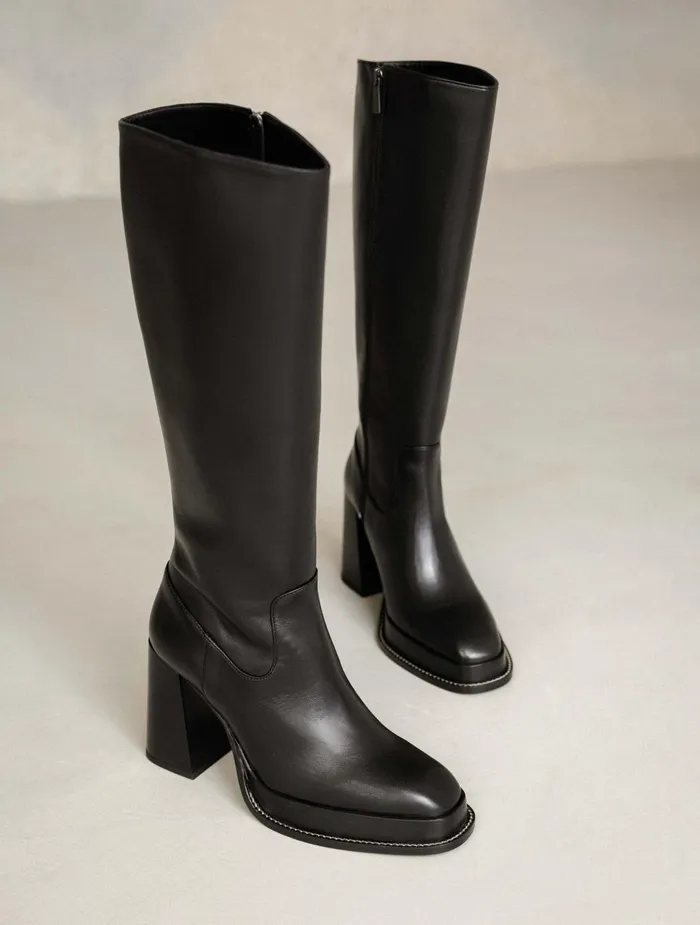 Bobbies Knee High Boots Callie Passion Black 8211 Women