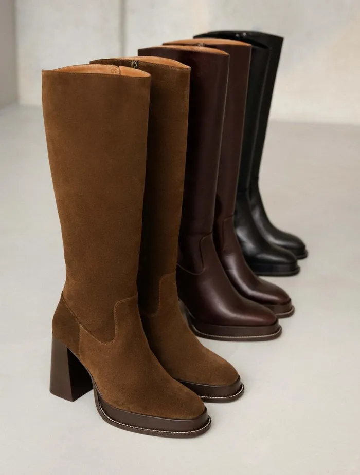 Bobbies Knee High Boots Callie Passion Black 8211 Women