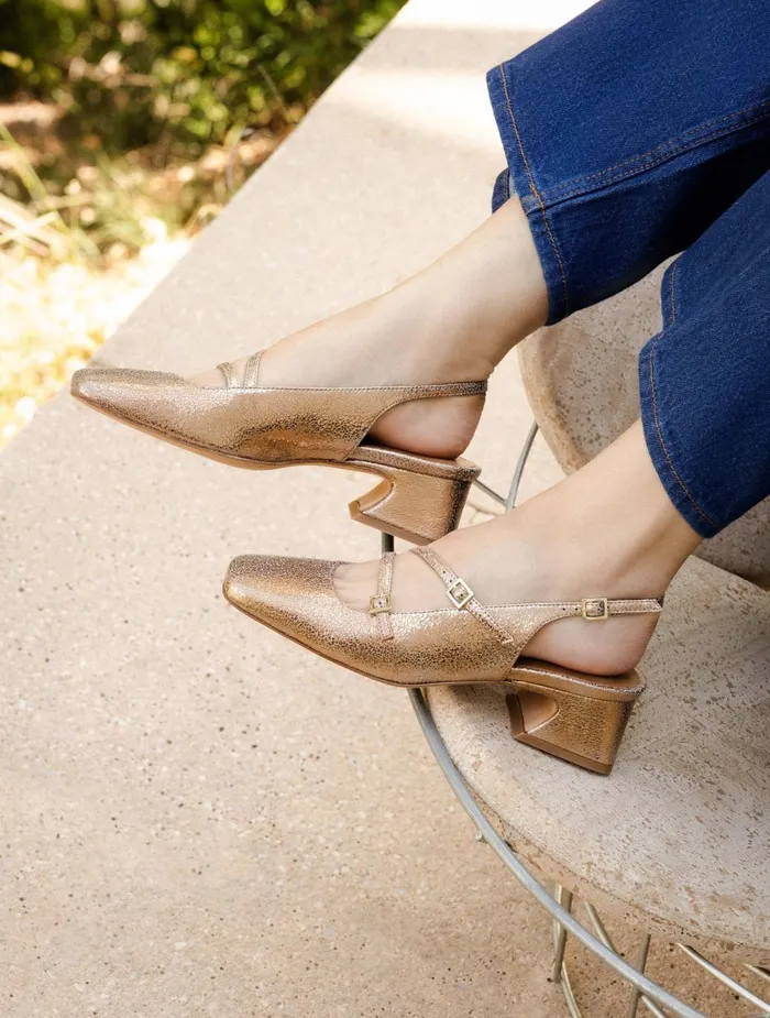 Bobbies Pumps and Mary Janes Becca Sepia Gold 8211 Women