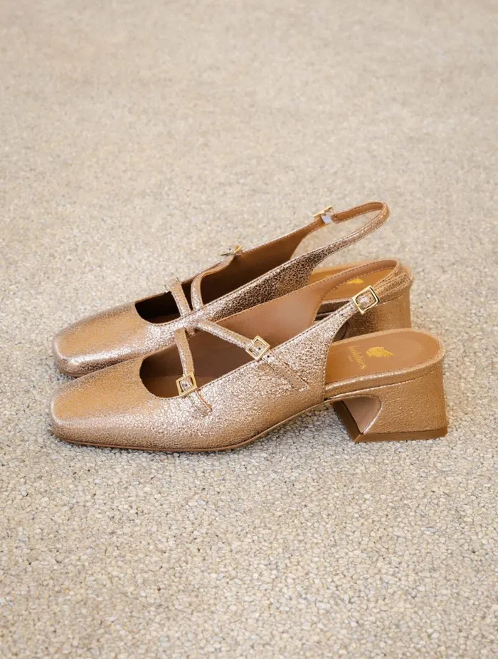 Bobbies Pumps and Mary Janes Becca Sepia Gold 8211 Women
