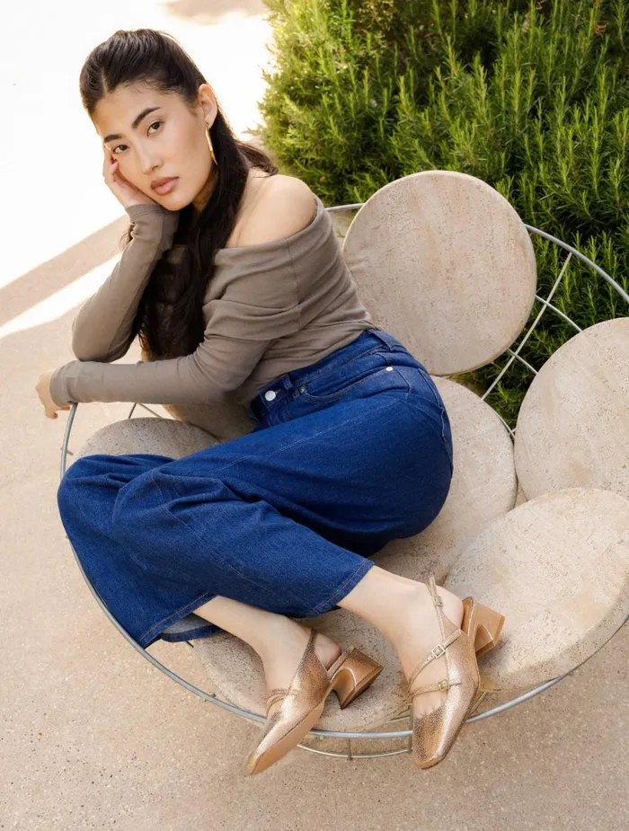 Bobbies Pumps and Mary Janes Becca Sepia Gold 8211 Women