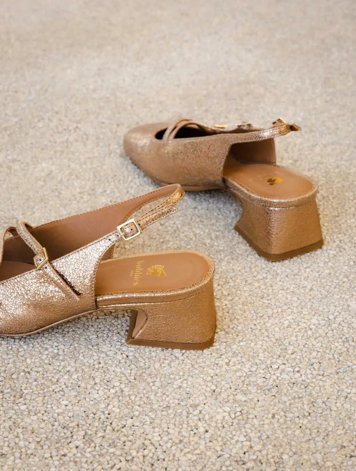 Bobbies Pumps and Mary Janes Becca Sepia Gold 8211 Women