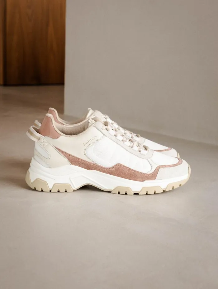 Bobbies Sneakers Kiwa White and Blush 8211 Women