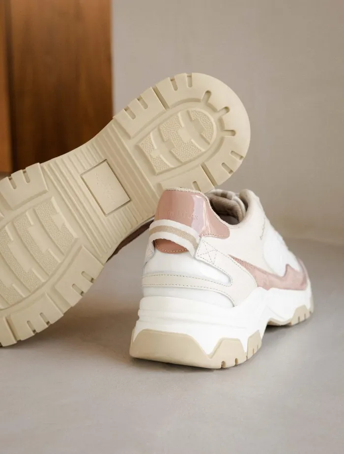 Bobbies Sneakers Kiwa White and Blush 8211 Women
