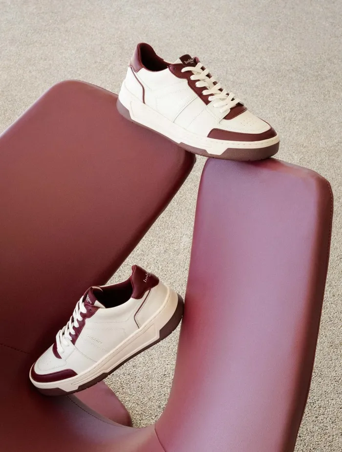 Bobbies Sneakers Miley Off White and Garnet 8211 Women