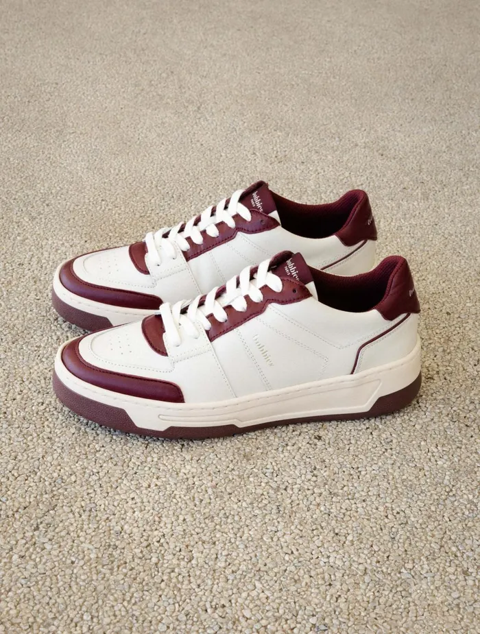 Bobbies Sneakers Miley Off White and Garnet 8211 Women