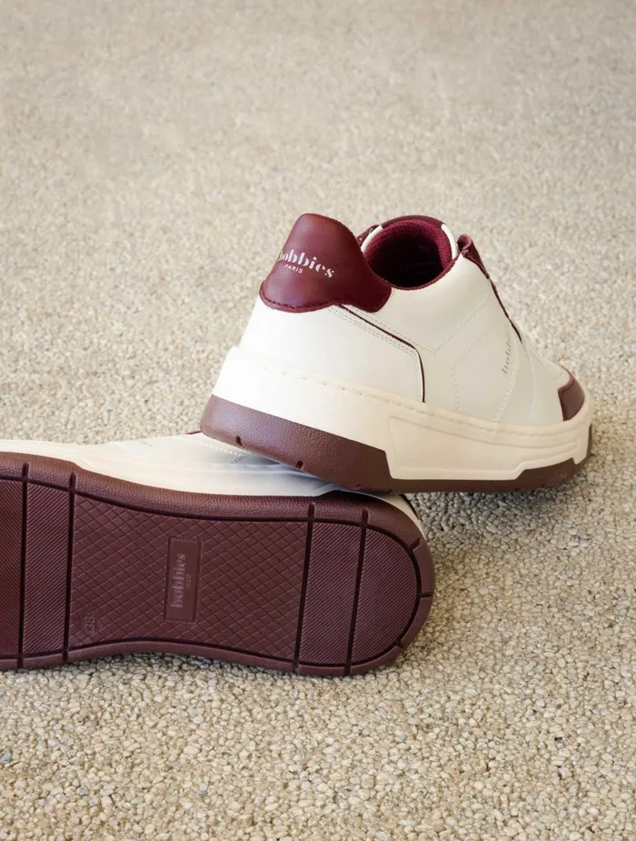 Bobbies Sneakers Miley Off White and Garnet 8211 Women