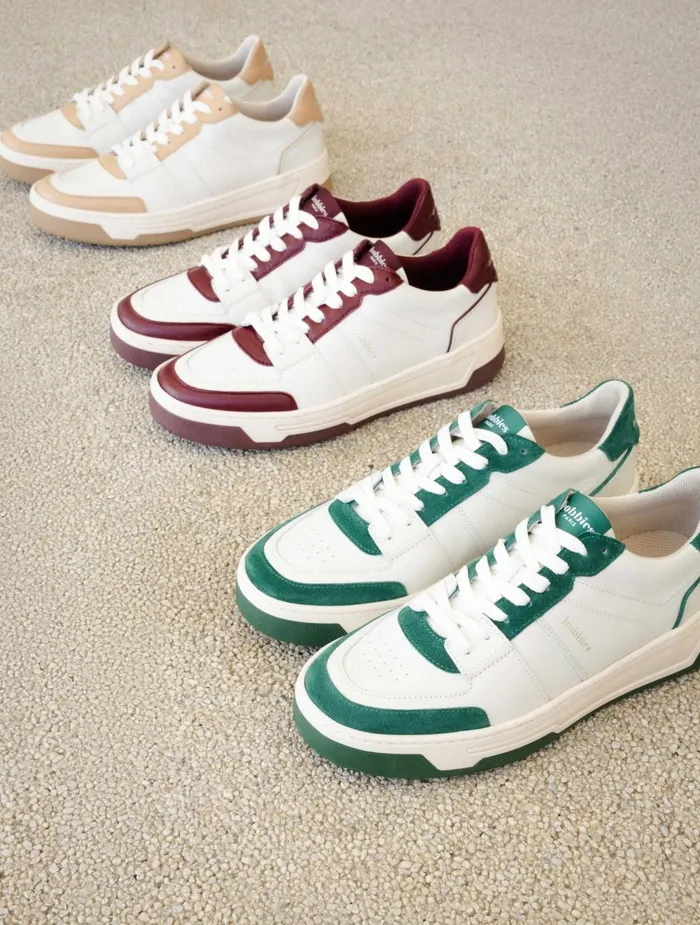 Bobbies Sneakers Miley Off White and Garnet 8211 Women