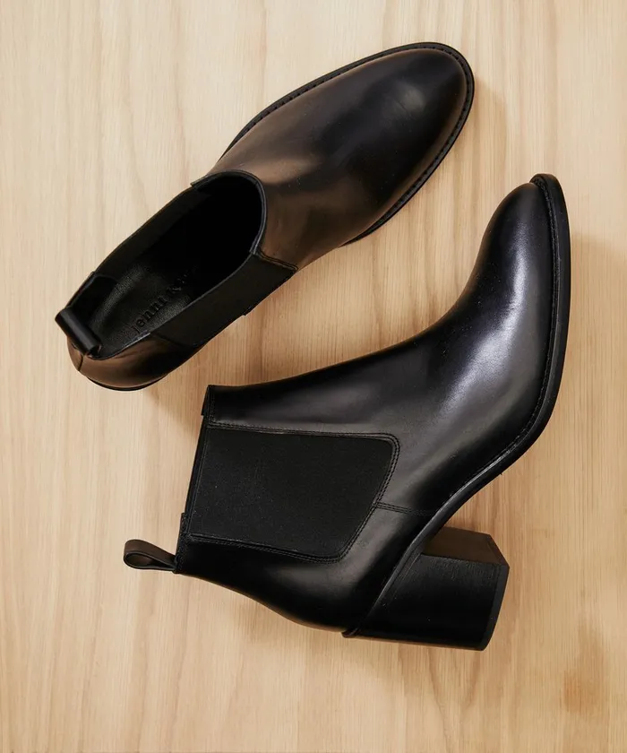 Boots Women Jenni Kayne Leather Heeled Chelsea Boot Black