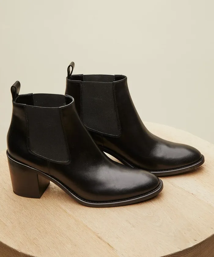 Boots Women Jenni Kayne Leather Heeled Chelsea Boot Black