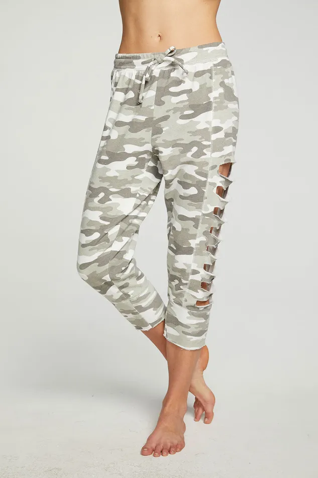 Bottoms Chaser Brand Womens Cashmere Fleece Vented Cropped Jogger