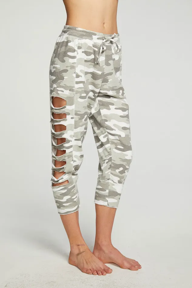 Bottoms Chaser Brand Womens Cashmere Fleece Vented Cropped Jogger