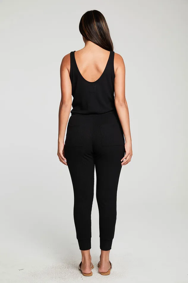 Bottoms Chaser Brand Womens Recycled Cozy Rib Low Back Tank Jumpsuit