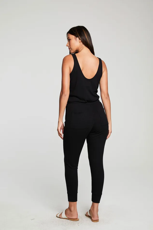 Bottoms Chaser Brand Womens Recycled Cozy Rib Low Back Tank Jumpsuit