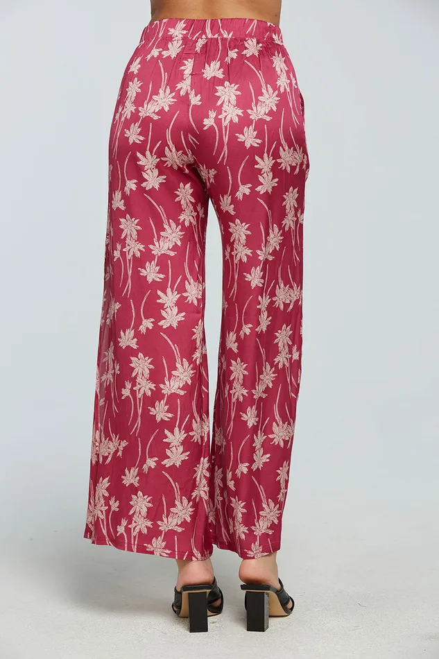 Bottoms Stretch Silky Basics Side Slit Wide Leg Pant Chaser Brand Womens