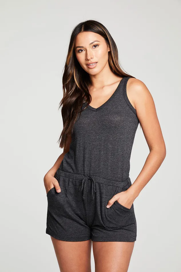 Bottoms Triblend Jersey Double V Tank Shorts Romper Chaser Brand Womens