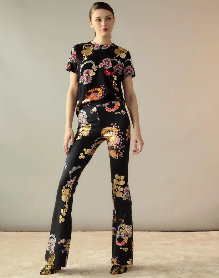 Bottoms Women Cynthia Rowley Bonded Fit And Flare Pants
