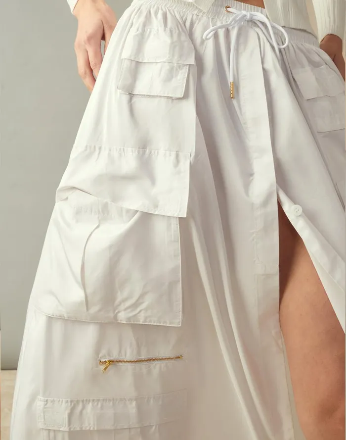 Bottoms Women Cynthia Rowley Taffeta Cargo Skirt
