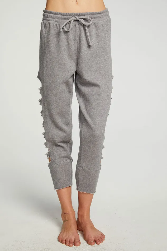 Bottoms Womens Cashmere Fleece Vented Cropped Jogger Chaser Brand