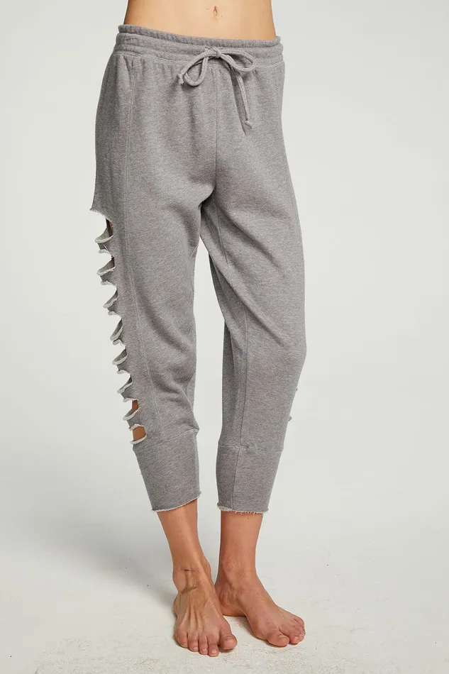 Bottoms Womens Cashmere Fleece Vented Cropped Jogger Chaser Brand