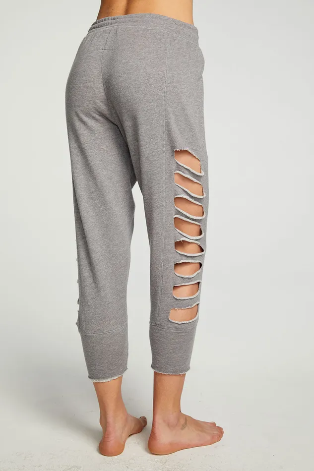 Bottoms Womens Cashmere Fleece Vented Cropped Jogger Chaser Brand