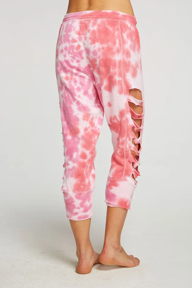 Bottoms Womens Cashmere Fleece Vented Cropped Jogger Chaser Brand