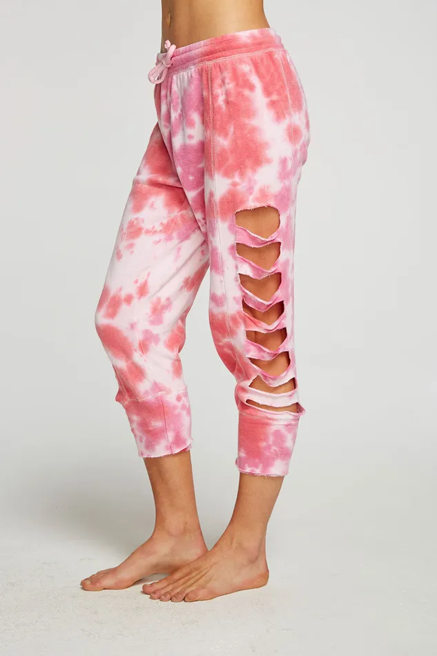 Bottoms Womens Cashmere Fleece Vented Cropped Jogger Chaser Brand
